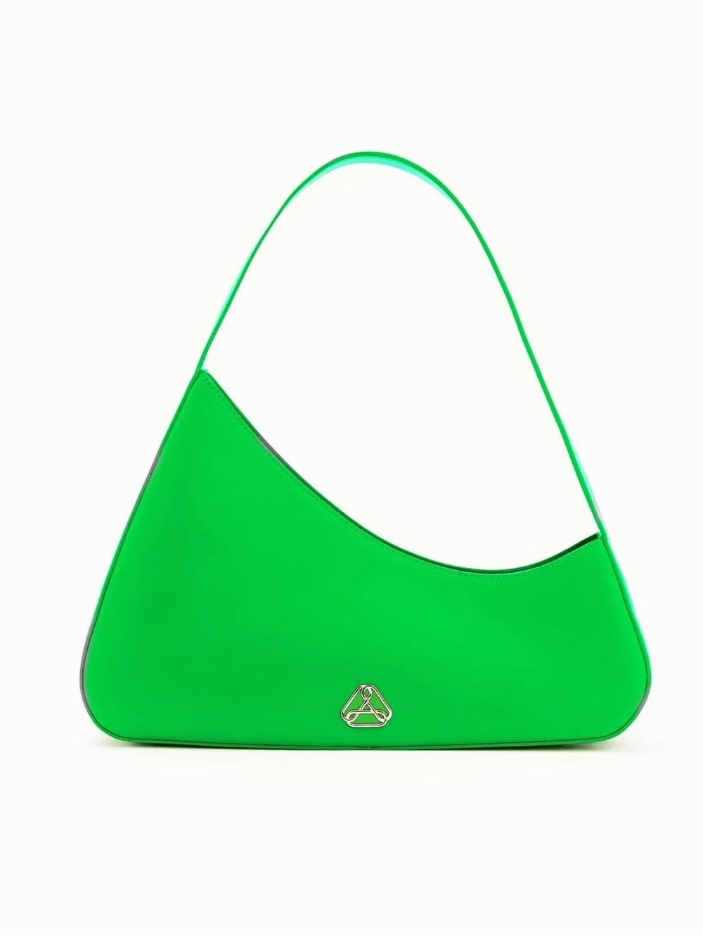 Aupen Green Shoulder Bag - Sleek Curved Design